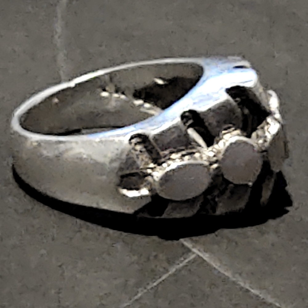 Vintage Los Ballestreros Brutalist Abstract Sterling Silver Ring- 7 - Picture 8 of 9